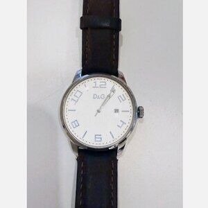 D&G Dolce and Gabbana Men's Watch vintage analog silver wristwatch